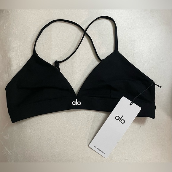 NWT Alo Splendor Bra in Black Adjustable Straps Size M - Picture 8 of 11